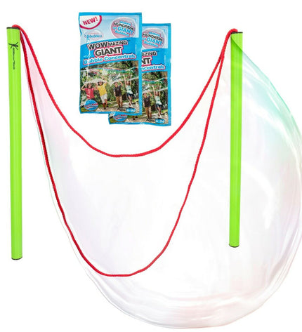 Set of 24 WOWmazing 41 cm bubble wand toys for outdoor play, featuring colorful bubble solution and playful design.