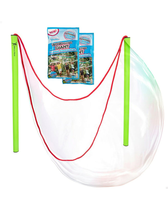Set of 24 WOWmazing 41 cm bubble wand toys for outdoor play, featuring colorful bubble solution and playful design.