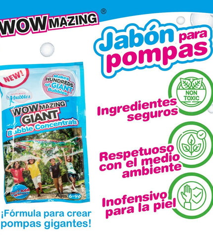 Set of 24 WOWmazing Bellenblaas with 41 cm long wands, perfect for outdoor play and fun in the sun.