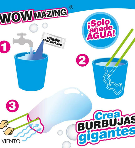 Set of 24 WOWmazing Bellenblaas bubbles in 41 cm size, colorful bubble wands for outdoor fun and play.
