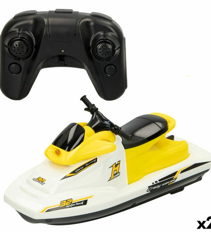 Colorbaby toy jetski set with two colorful plastic boats, designed for children's play and vehicle-themed fun.