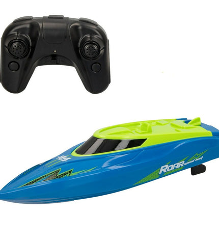 Two Colorbaby radio-controlled boats in vibrant colors, perfect for play and outdoor fun, shown in the image.