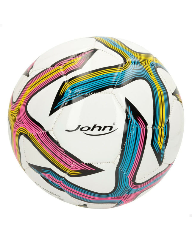 Set of 12 John Sports Classic 5 footballs, 22 cm diameter, made of imitation leather, suitable for sport and outdoor play.