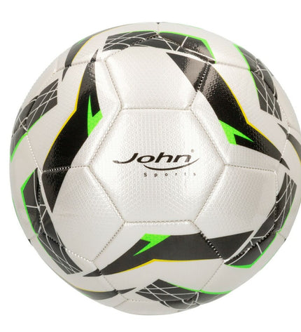 Set of 12 John Sports Competition Techno 5 footballs, 22 cm diameter, made of imitation leather, for sports and outdoor play.