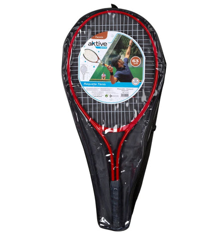 Colorful Aktive children's tennis racket with a multicolour design, suitable for outdoor sport and tennis activities.