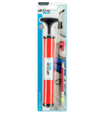 Set of 24 Aktive active air pumps for outdoor camping and hiking, shown in a close-up image with various pump components.