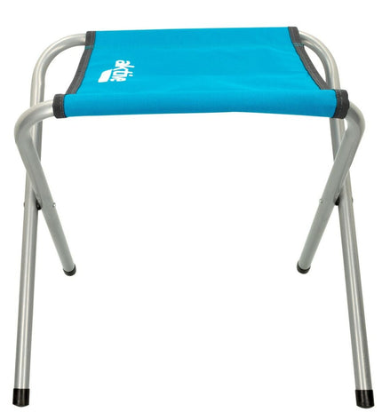 Four blue Aktive folding camping chairs, lightweight and portable, measuring 30x37x40 cm, ideal for outdoor camping and hiking.