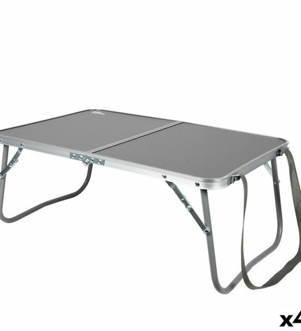 Set of four Aktive camping folding tables in anthracite, measuring 60 x 25 x 40 cm, ideal for outdoor activities and camping.