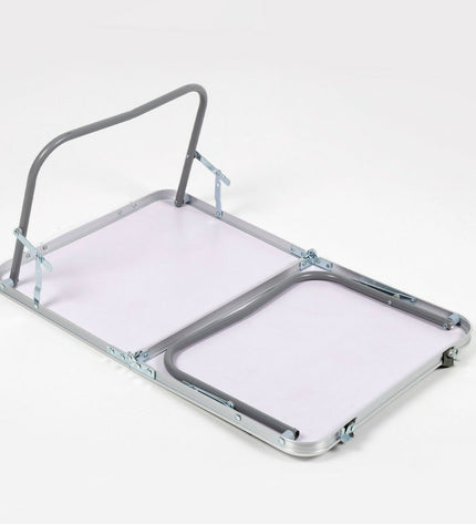 Set of four Aktive camping folding tables in anthracite, 60x25x40 cm, suitable for outdoor camping and outdoor activities.