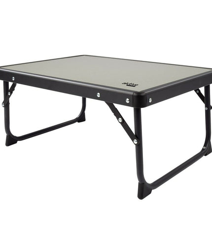 Set of two Aktive gray folding camping tables, 56x25x40 cm, ideal for outdoor camping and outdoor activities.