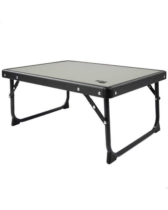 Set of two Aktive gray folding camping tables, 56x25x40 cm, ideal for outdoor camping and outdoor activities.