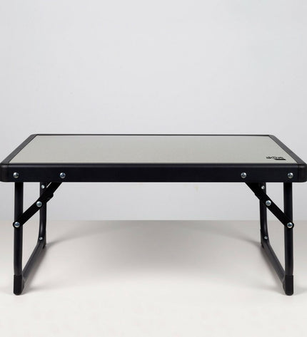 Two gray Aktive camping folding tables, 56x25x40 cm, suitable for outdoor camping and outdoor activities.