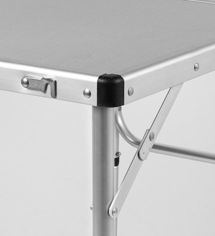Two Aktive camping folding tables in gray, 90x70x60 cm, suitable for outdoor camping and outdoor activities.