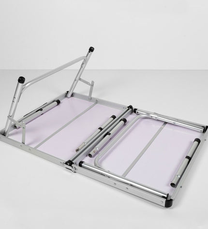 Pair of Aktive camping folding tables in gray, 90x70x60 cm, suitable for outdoor camping and outdoor activities.