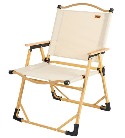 Pair of Aktive Sabana camping chairs in folded position, lightweight outdoor seats for camping and hiking, compact and portable.