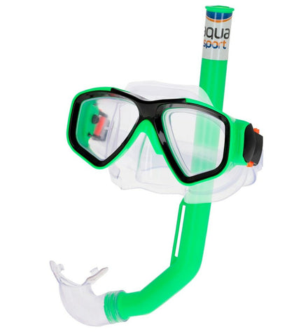 Colorbaby kids snorkel mask and tube set for water sports, featuring colorful design for children in outdoor aquatic activities.