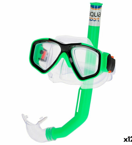 Colorbaby kids snorkel mask and snorkel set for water sports, colorful and suitable for children, includes 12 pieces.