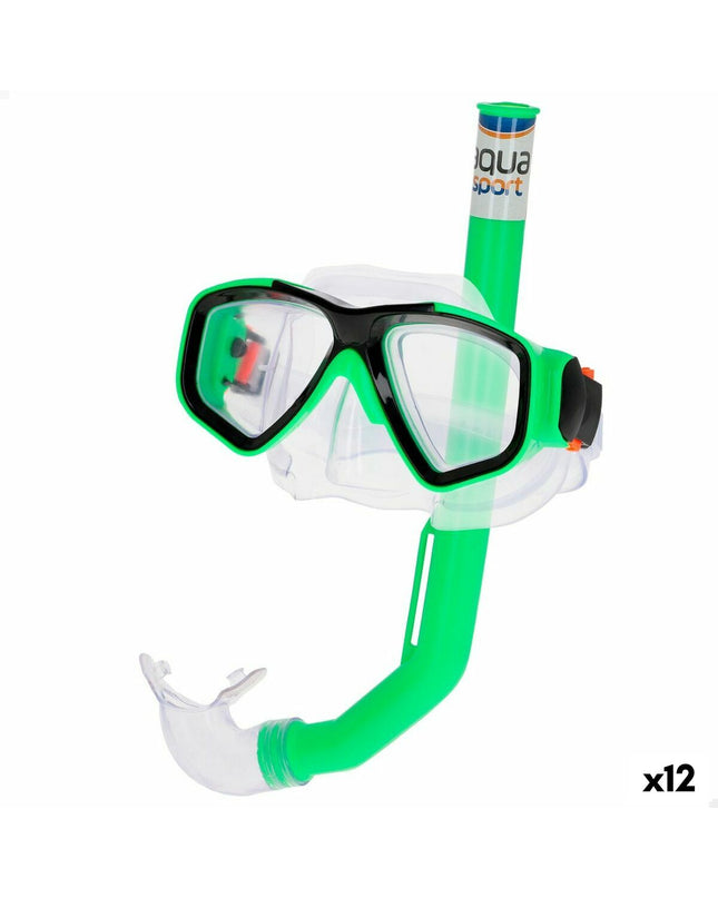 Colorbaby kids snorkel mask and snorkel set for water sports, colorful and suitable for children, includes 12 pieces.