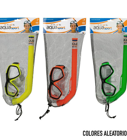Colorbaby kids snorkel mask and tube set for water sports, featuring colorful, adjustable snorkel gear for children.