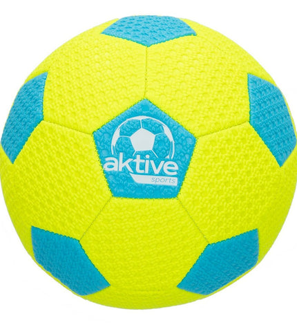 Set of 12 Aktive Neon 5 PVC rubber beach balls, colorful and lightweight for outdoor play and sports activities.
