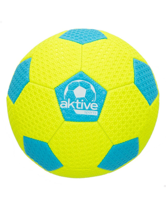 Set of 12 Aktive Neon 5 PVC rubber beach balls, colorful and lightweight for outdoor play and sports activities.