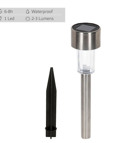 Set of 24 Aktive outdoor solar garden lights, plastic decorative stake lights for outdoor garden illumination.