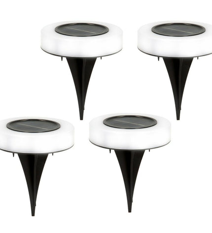 Set van zes Aktive zonne-energie tuinverlichting met ABS, inclusief vier onderdelen, voor buiten decoratie, 10.5x12.5x10.5 cm.
