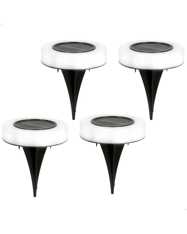 Set van zes Aktive zonne-energie tuinverlichting met ABS, inclusief vier onderdelen, voor buiten decoratie, 10.5x12.5x10.5 cm.