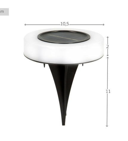 Set van 6 Aktive zonne-energie tuinverlichting met ABS, buiten decoratie, 10.5 x 12.5 x 10.5 cm, voor sfeervolle tuinverlichting