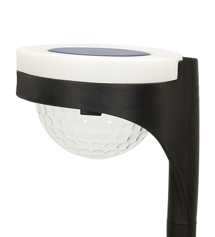 Set of four Aktive solar outdoor garden lights with polypropyleen bases, measuring 11x49x12 cm, for decorative outdoor lighting.