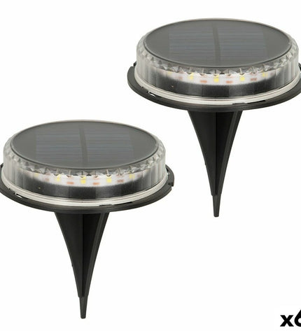 Set of six Aktive solar garden lights with plastic construction, 12x13.5x12 cm, ideal for outdoor decorative lighting.
