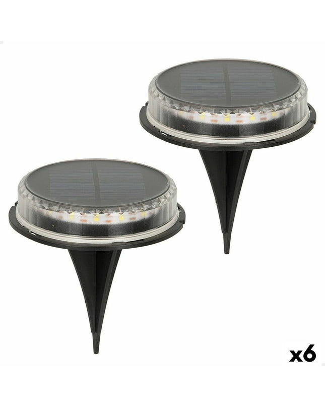 Set of six Aktive solar garden lights with plastic construction, 12x13.5x12 cm, ideal for outdoor decorative lighting.