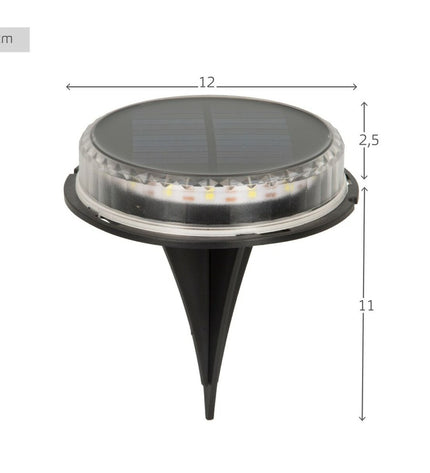 Set of six Aktive solar garden lights with plastic construction, measuring 12x13.5x12 cm, outdoor decorative outdoor lighting.