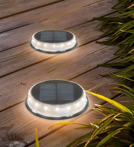 Set of six Aktive solar garden lights with plastic construction, measuring 12x13.5x12 cm, for outdoor decorative lighting.