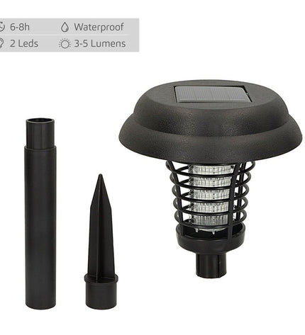 Set of four Aktive solar garden lights made of polypropyleen, 14x42x14 cm, outdoor decorative lighting for the garden.