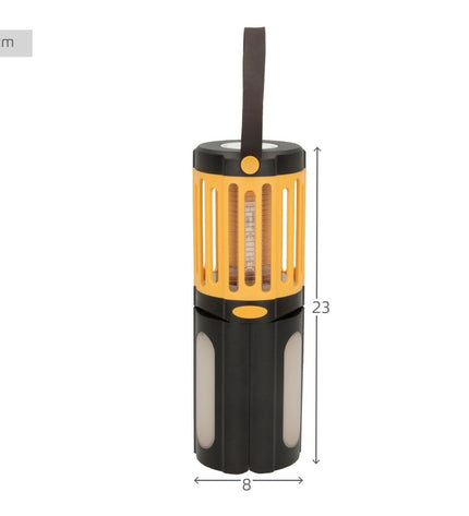Set of six Aktive outdoor garden decorative Antimuggenlamp lights, 8 x 23 x 8 cm, for outdoor ambiance and decoration.