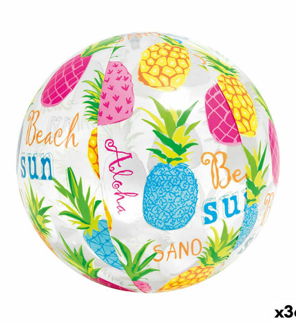 Set of 36 Intex PVC beach balls, 51 cm diameter, suitable for outdoor play and sports, vibrant colorful design.