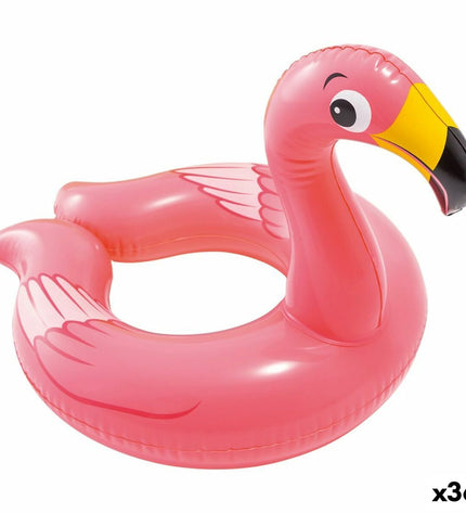 Set of 36 Intex inflatable pool animals, colorful toys measuring 89 x 33 x 69 cm for outdoor play and swimming fun.