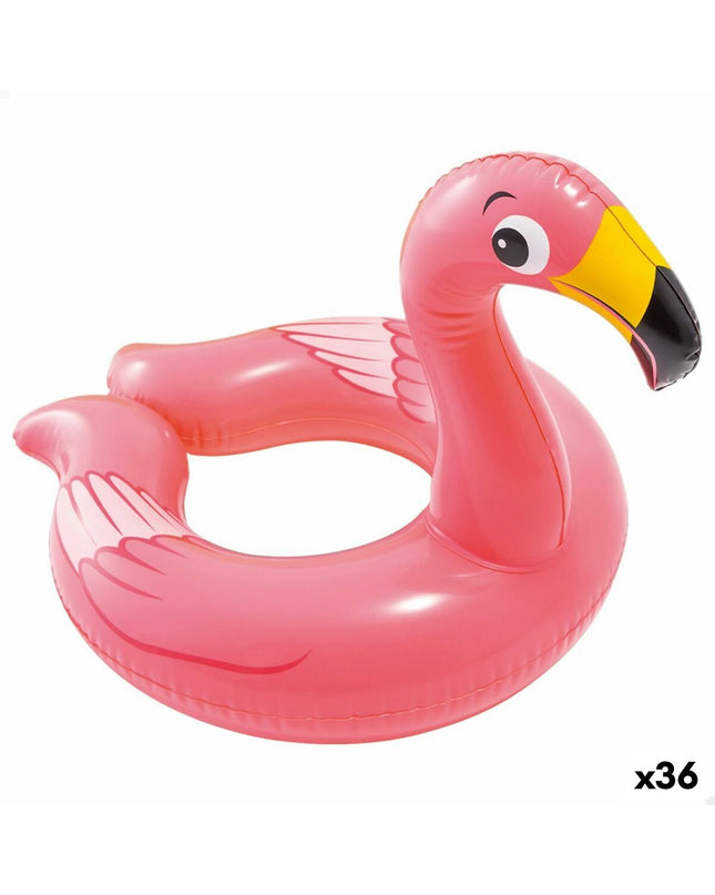Set of 36 Intex inflatable pool animals, colorful toys measuring 89 x 33 x 69 cm for outdoor play and swimming fun.
