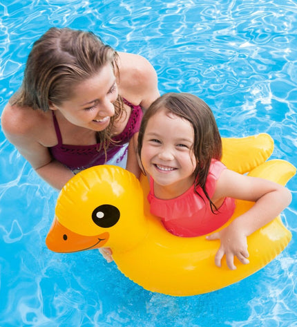 Set of 36 Intex inflatable pool toys featuring animal shapes, measuring 89 x 33 x 69 cm, for outdoor water play and fun.