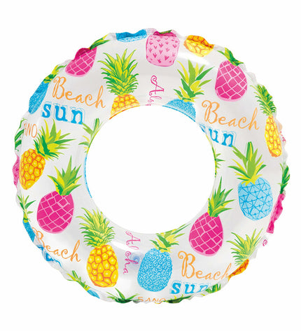 Inflatable floating donut toy by Intex, 51 cm diameter, set of 36, ideal for outdoor water play and pool fun.