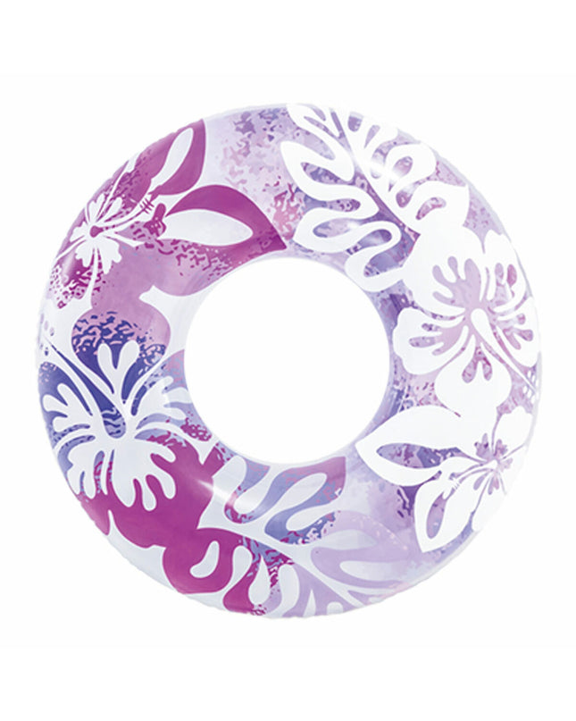 Set of 24 inflatable Intex donut pool floats, 91 cm diameter, colorful and soft, perfect for outdoor water play and pool fun.
