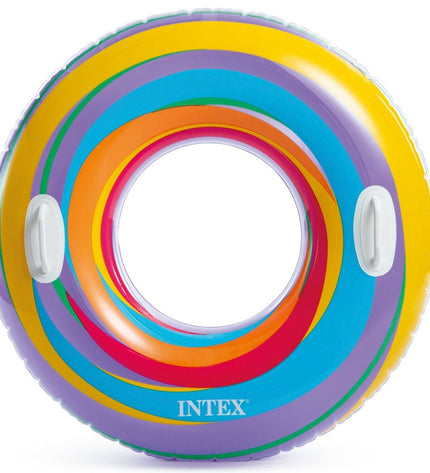 Set of 24 inflatable floating donuts from Intex, 91 cm diameter, perfect for pool games and outdoor fun.