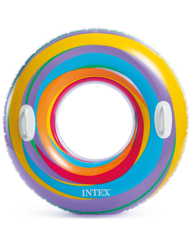 Set of 24 inflatable floating donuts from Intex, 91 cm diameter, perfect for pool games and outdoor fun.