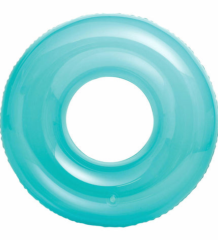 Set of 24 inflatable floating donuts by Intex, 76x76 cm, colorful pool toys for kids and outdoor water play.