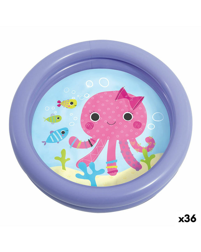 Intex Opblaasbaar kinderzwembad met octopus ontwerp, paars, 61 x 15 x 61 cm, geschikt voor speelplezier en outdoor gebruik