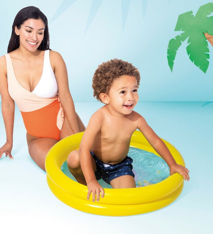 Intex octopus inflatable kiddie pool in purple, 17L capacity, 61x15x61 cm, perfect for outdoor play with children.