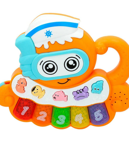 Set of 12 Colorbaby interactive baby toys, colorful and small-sized, designed for young children to play and develop motor skills.