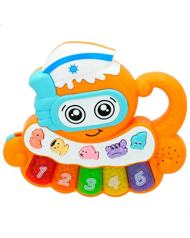 Set of 12 Colorbaby interactive baby toys, colorful and small-sized, designed for young children to play and develop motor skills.