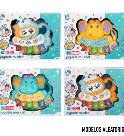 Set of 12 Colorbaby interactive baby toys in various colorful shapes, perfect for young children’s play and development.